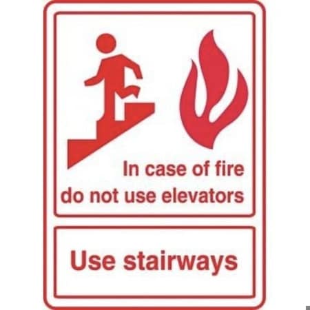 Accuform ANSI SAFETY SIGN IN CASE OF FIRE DO MEXT415XP MEXT415XP